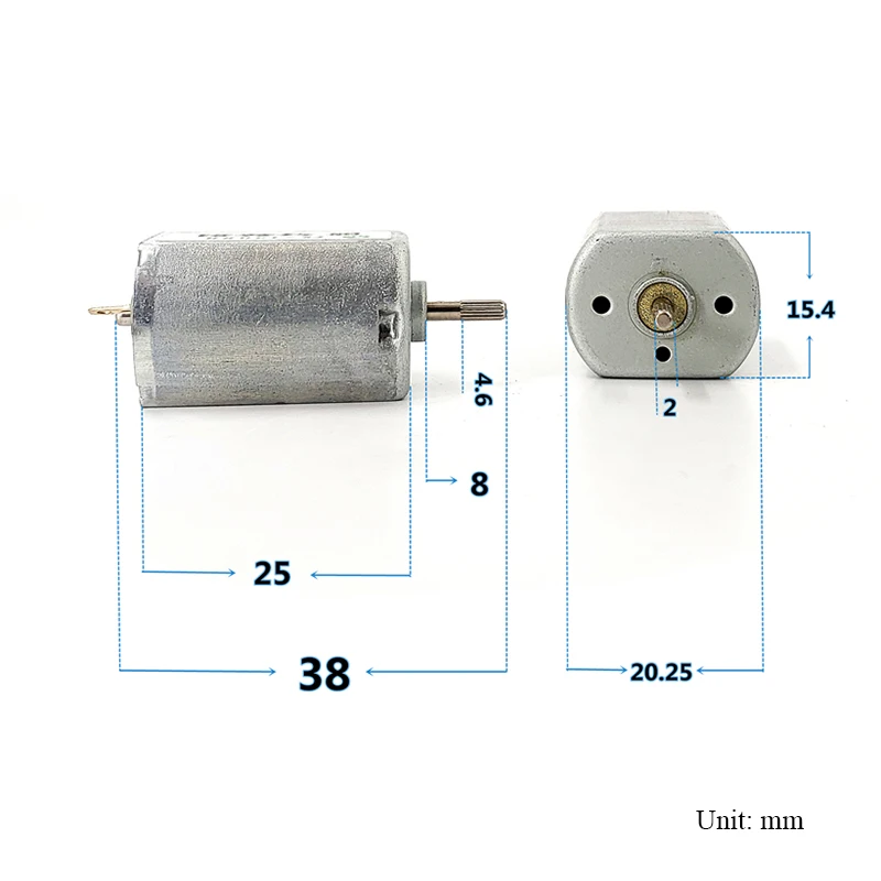 Mabuchi FK-130RH-09490 Micro 130 Electric Motor DC 6V-12V 7000RPM Mini 20mm*15mm Splined Shaft Motor for Car AV CD DVD Device