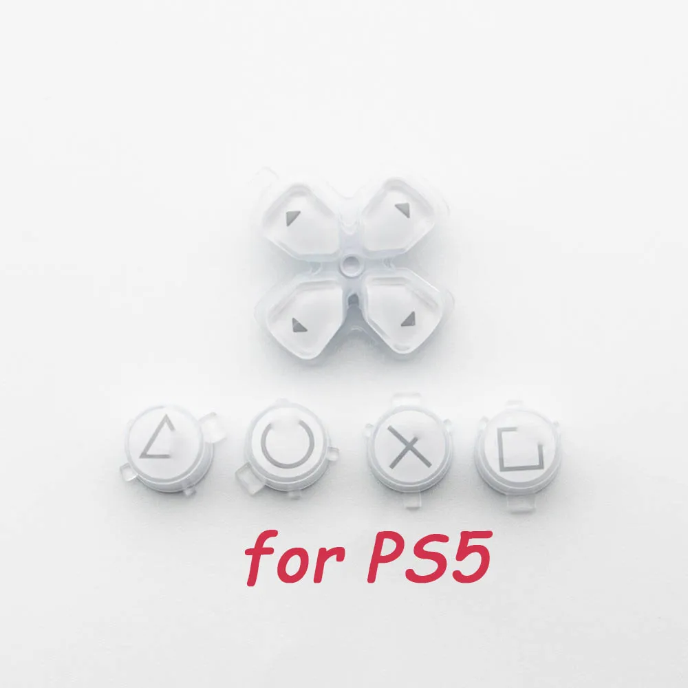 For PS5 Directional Function Key Button for PS5 Controller Button Cross Jelly Crystal Clear Button Replacement Accessories