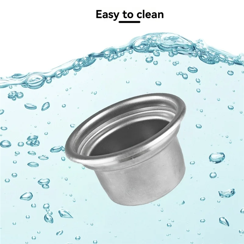 B06B-Coffee Machine Handle Filter Basket 58MM Stainless Steel Four-Cup Powder Bowl Reusable Coffee Filters