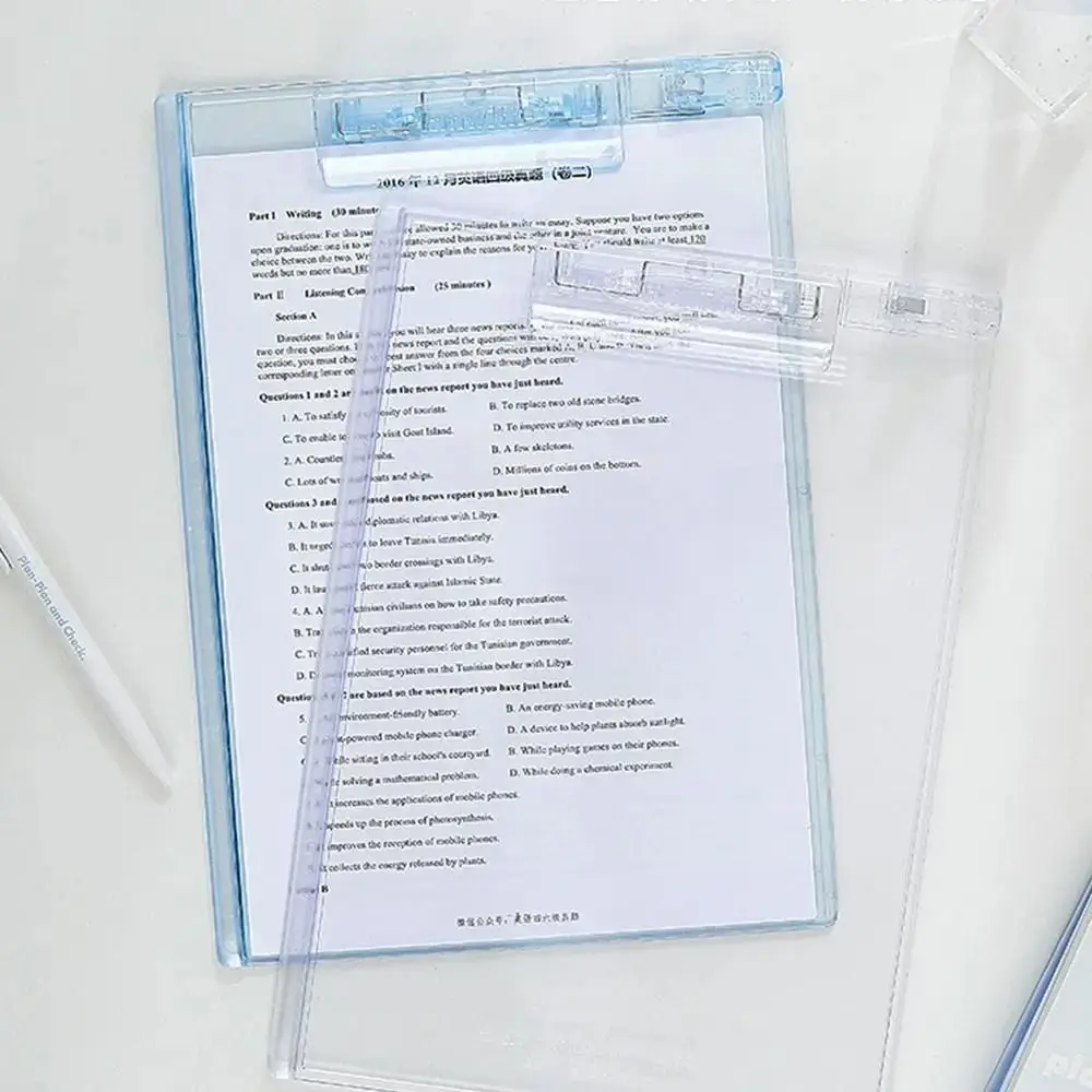 حافظة محمولة للكتابة على الجليد، منظم ورق شفاف متين، قائمة مجلد ملفات أكريليك ثابتة #5