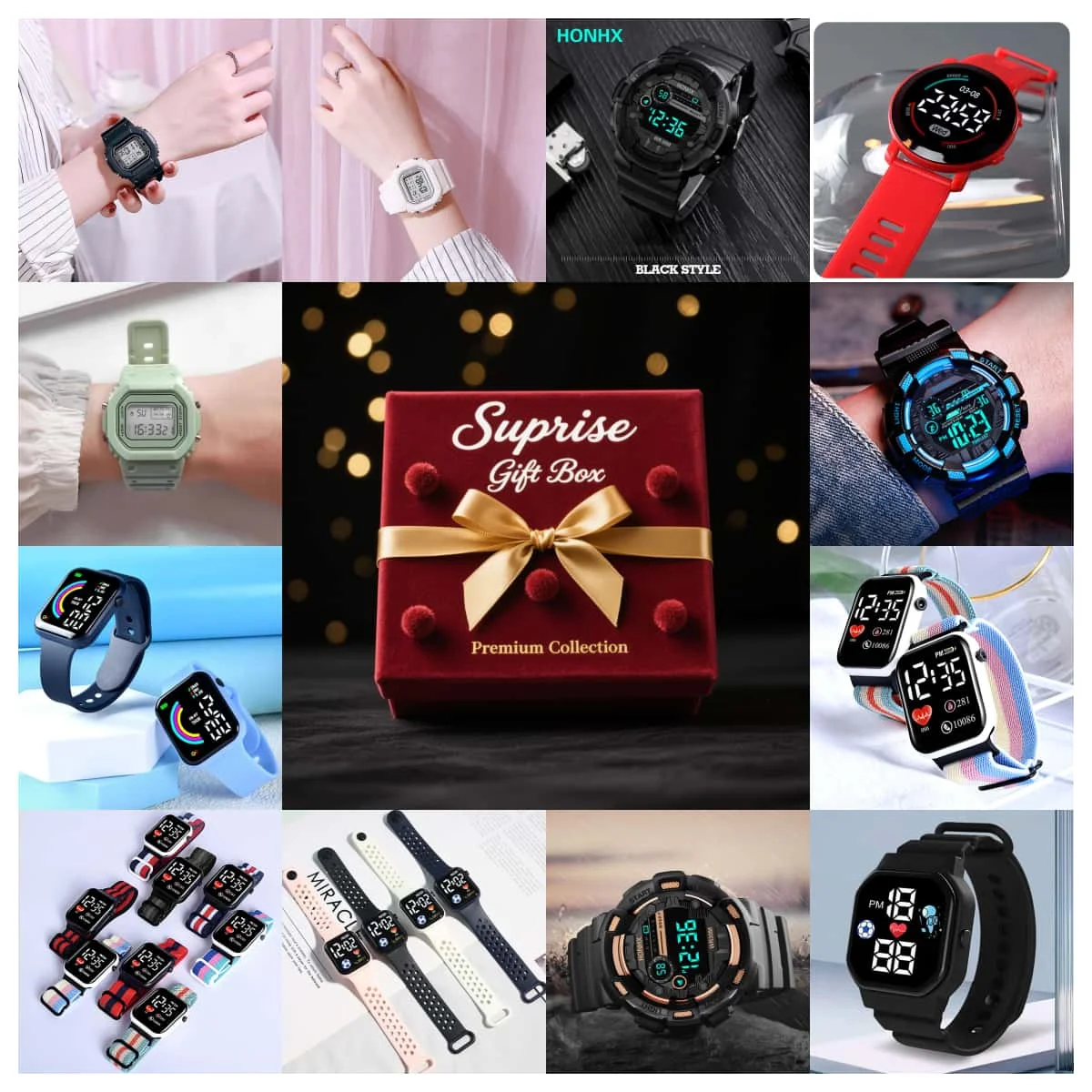 هدية صندوق أعمى للساعة، مفاجآت صندوقية غامضة، صندوق ساعة غامض لمهرجان العطلات، حيث يحمل كل أن يحمل علاجًا خالدًا ​