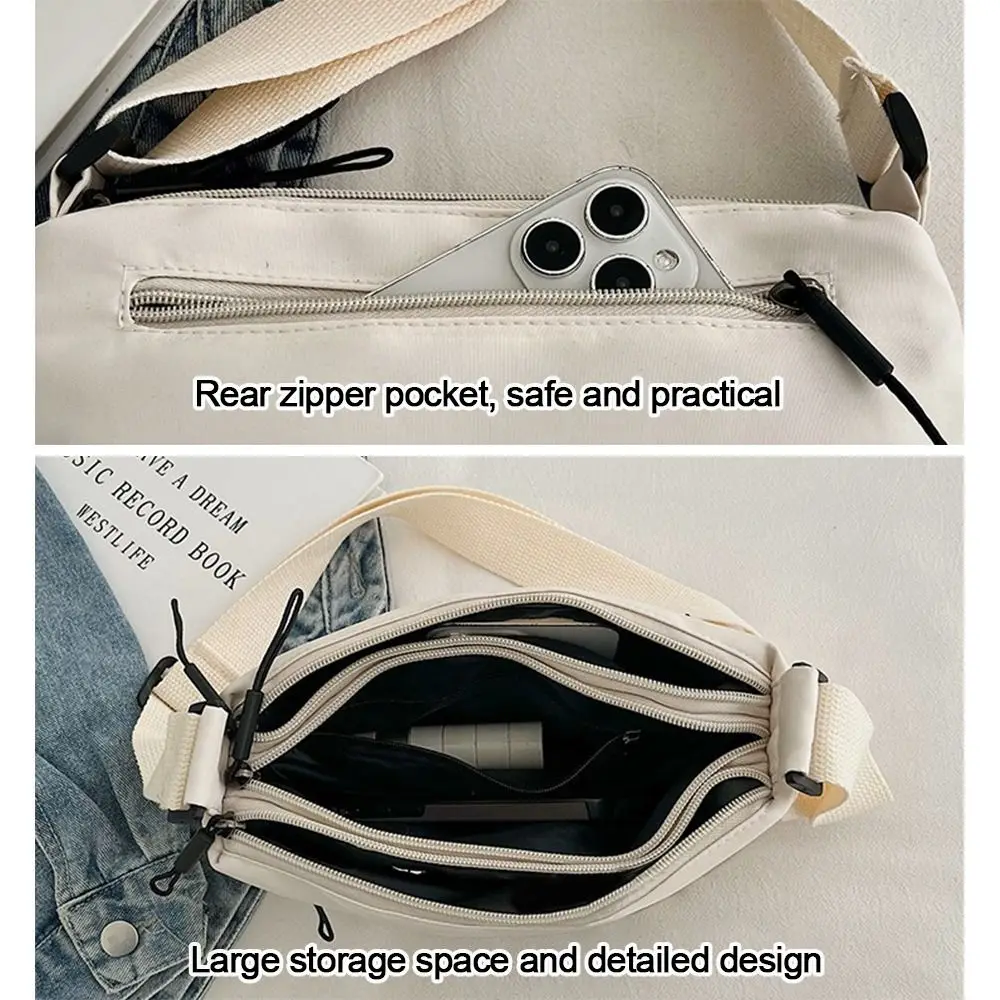 حقيبة كتف كاجوال عصرية عبر الجسم بسيطة ذات سعة كبيرة ومتعددة الجيوب حقيبة يد محمولة حقيبة ساعي البريد