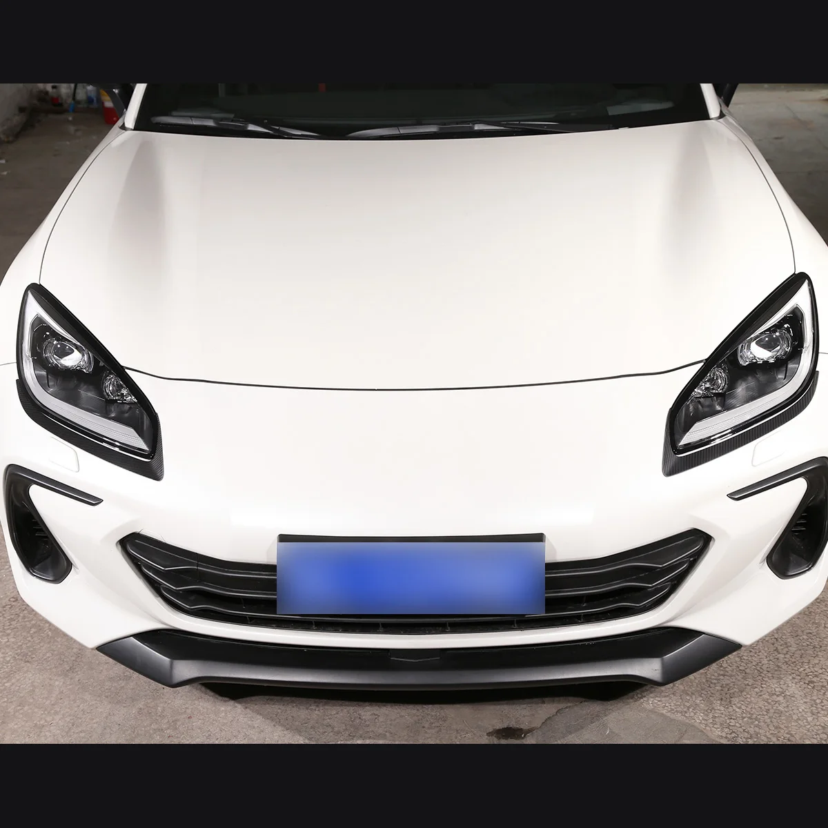 For Toyota 86 Subaru BRZ 2022 Real Carbon Fiber Car Headlight Brow Bar Panel Decoration Sticker Car Accessories Matte Carbon