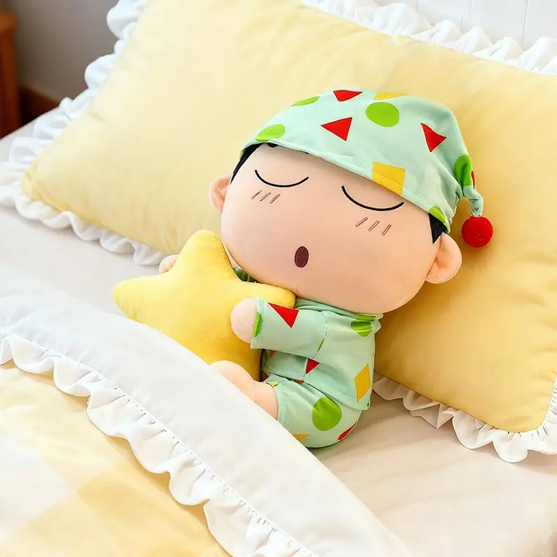 

30-60cm Crayon Shinchan Plush Toy Stuffed Doll Cute Cartoon Shiro Moon Star PP Soft Pillow Creative Home Decoration Holiday Gift