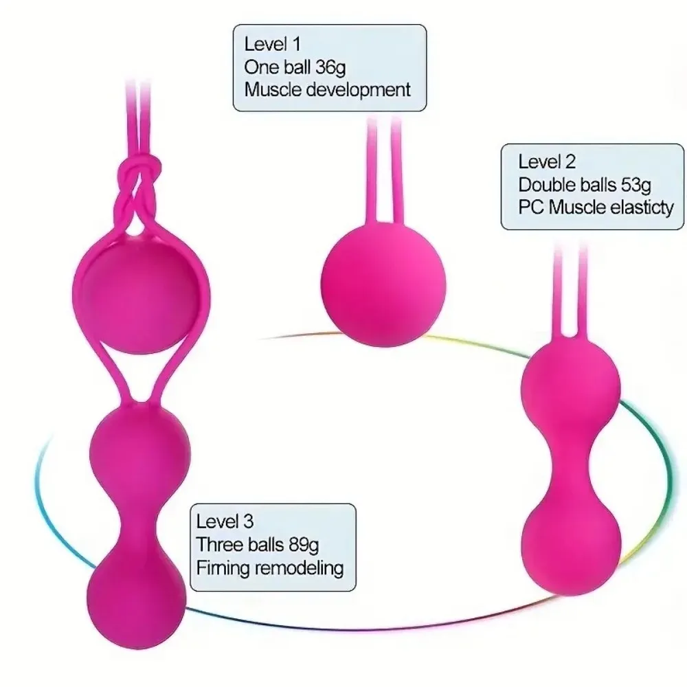 3PCS Kegel Ball Vagina Trainer Massager For Women G Spot Massager Vagina Muscle Balls Kegel Trainer Pelvic Floor Adult Sex Toys