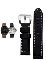 Vintage Leather Watch Band 20mm 22mm For Samsung Galaxy Watch 6 5 4 Strap Metal Buckle for Huawei Watch GT 4 3 46mm Bracelets