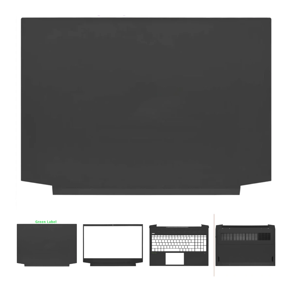 shell for Shadow Elf 6 MAX 16-A 16T-A TPN-Q241 laptop LCD screen top cover, front panel bottom shell palm rest, keyboard ABCD
