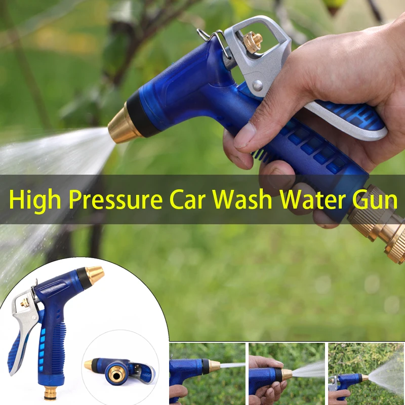 

High Pressure Car Wash Water Gun Home Faucet Hose Connector Adapter Car Wash Flush Dust Garden Lawn Water Gun Brass Spray Nozzle