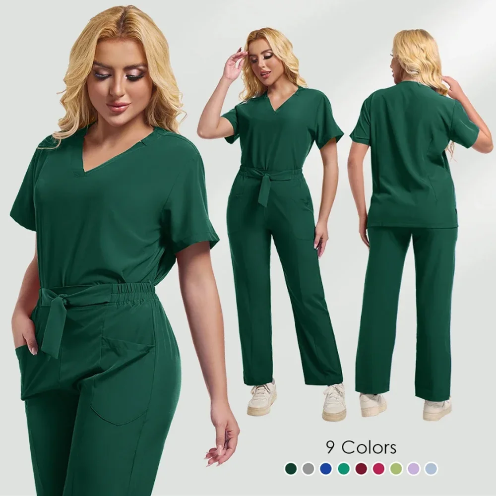 مجموعة فرك ممرضة التمريض الصحي، مجموعة قميص صحي لصالونات التجميل والسبا والممرضات