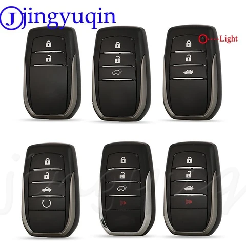 Чехол для смарт-ключа Jingyuqin с 2/3/4 кнопками для Toyota Fortuner, Prado, Camry, Rav4, Highlander, Crown