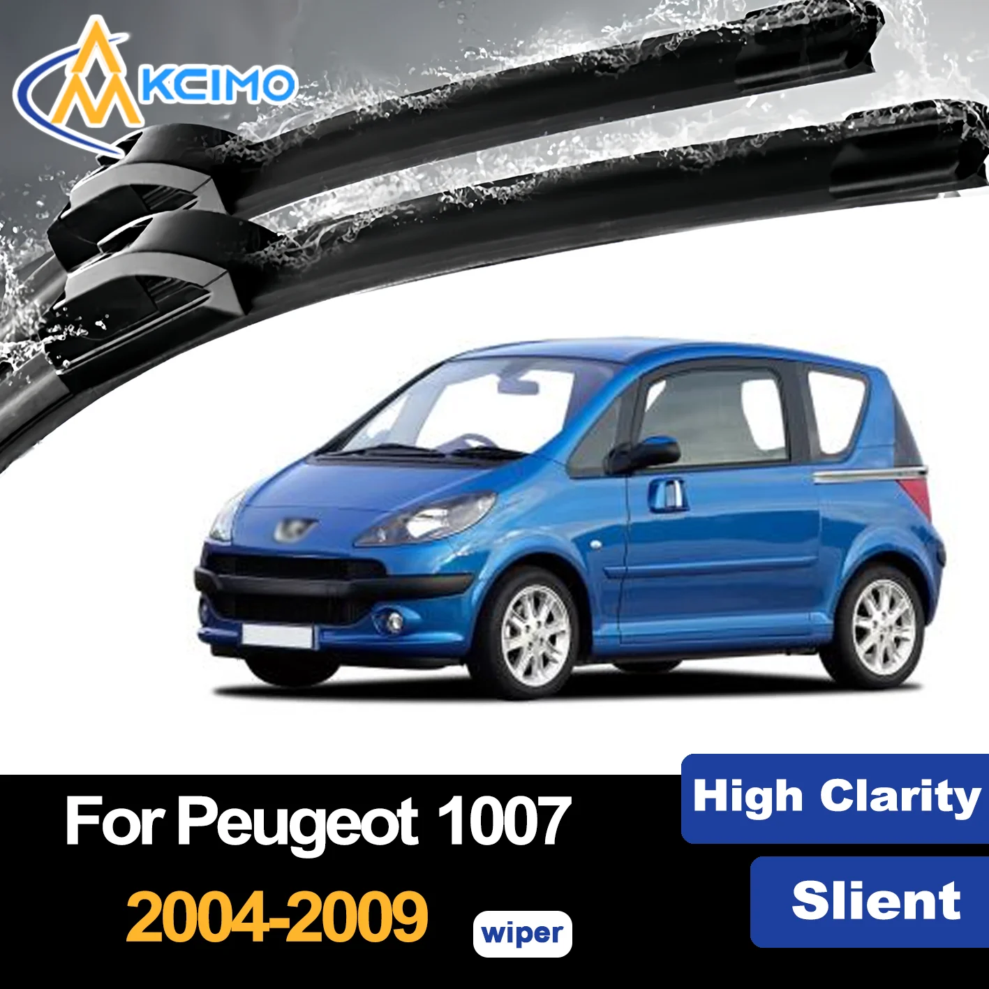

Front Wiper Blades for Peugeot 1007 2004–2009 2005 2006 2007 2008 Premium Car Windscreen Windshield Window Wiper Accessories