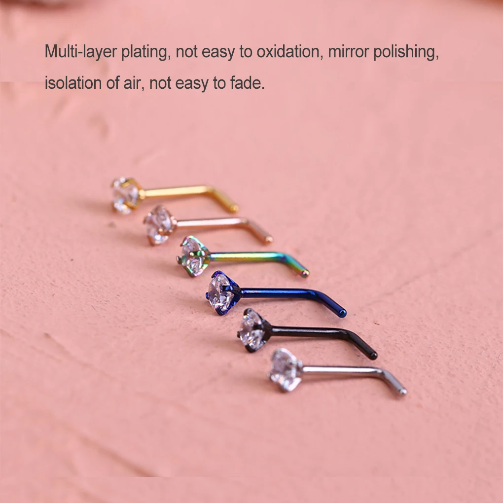 Nose Stud Piercing Pin Body Jewelry Dressing Adornment Fashion Accessory