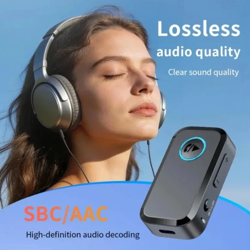 Bluetooth 6.0 Audio Receiver Type‑C Charging 3.5mm AUX Jack Handsfree Call Adapter for Car Old Home Speaker Stereo System