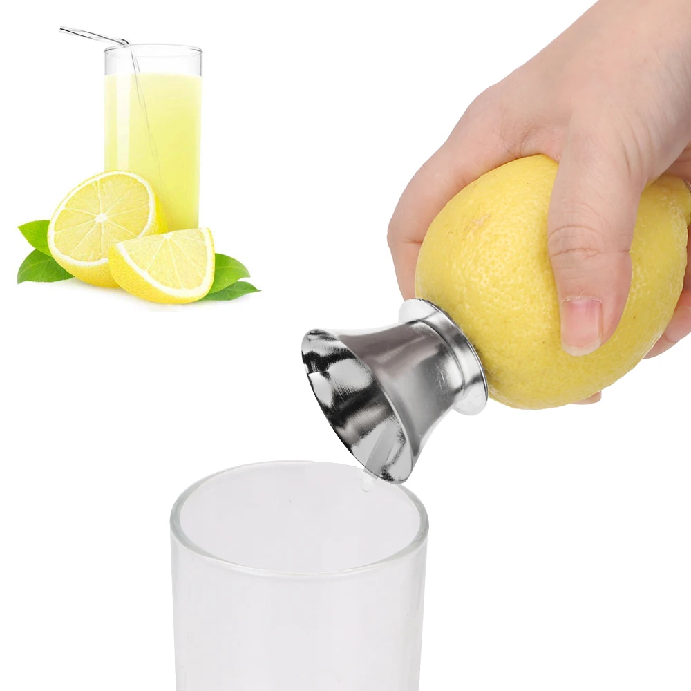 Manuell Zitronenpresse Obst Werkzeug für Zitrone Orange Limetten Zitrus Gadgets Edelstahl Saft Squeeze Hand Entsafter Ausgießer Schraube