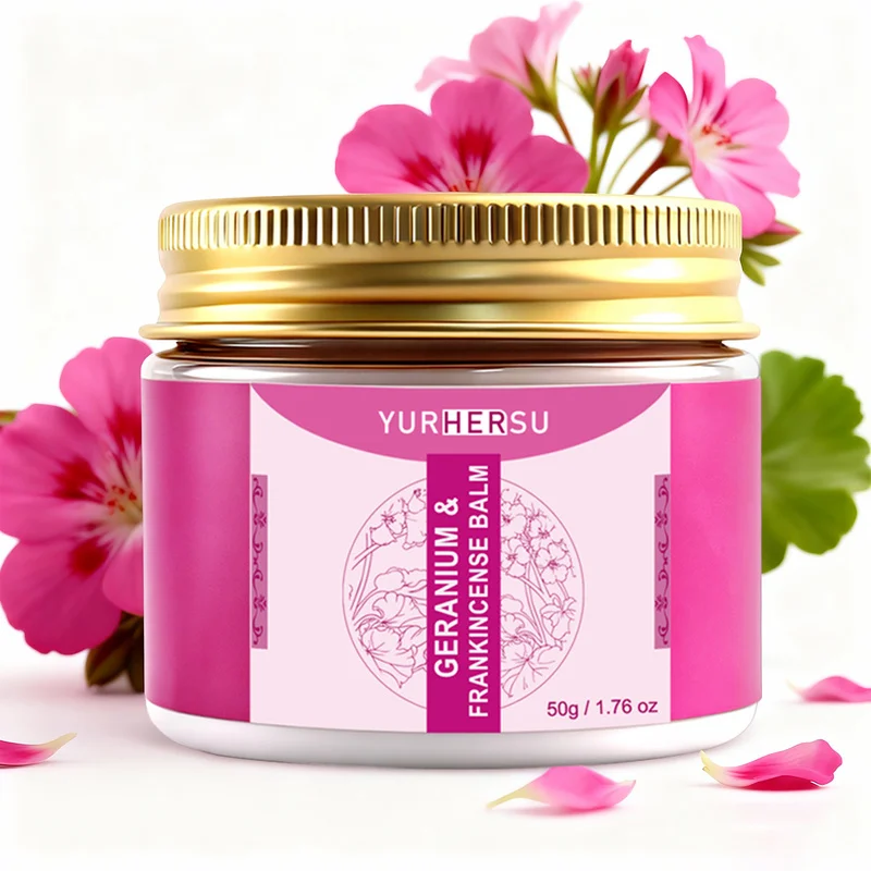 Geranium Frankincense Balm – Moisturizing Skin Balm with Geranium and Frankincense, Daily Hydrating Care