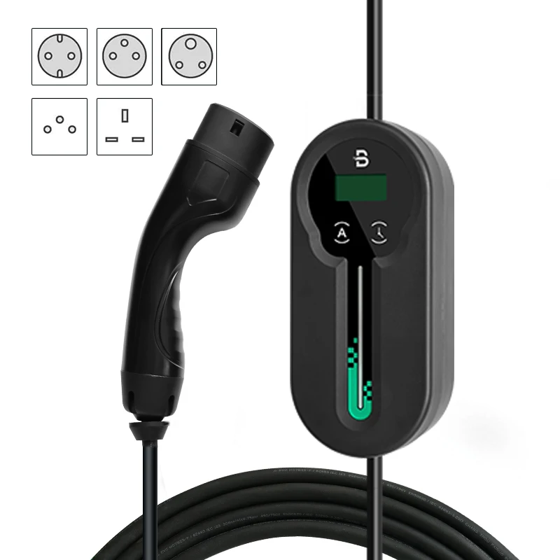 portable ev charging cable station ac portable ev charging station wall charger electric vehicle car station evse portable wallb