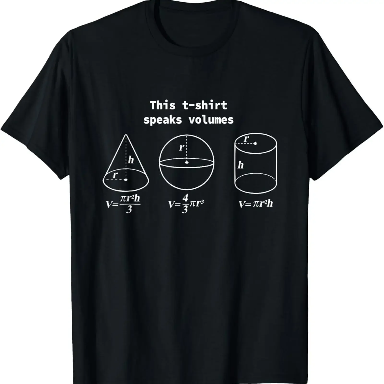 This T Shirt Speaks Volumes Funny Math Science Geek vintage Washed designer clothes Casual Stylish Breathable fashion Stretched