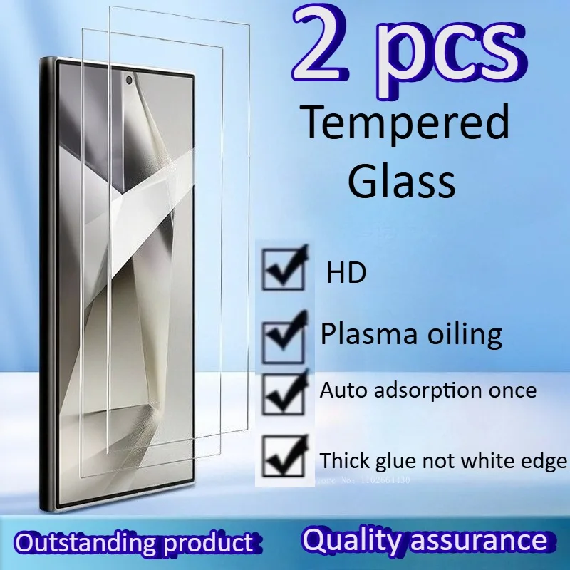

2PCS Full Cover Tempered Glass for Samsung Galaxy S25 Ultra Screen Protector for Samsung Galaxy S25 Edge Glass for Samsung S25