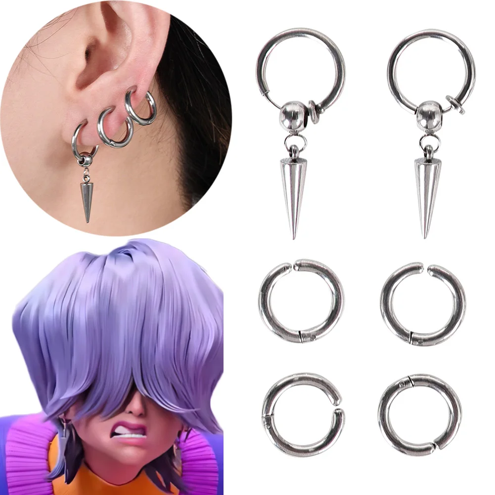 

2025 Cartoon Demon Hunter of KPop Cosplay Mystery Earrings Headwear Accessories Costume Outfit Disguise Halloween Carnival Prop