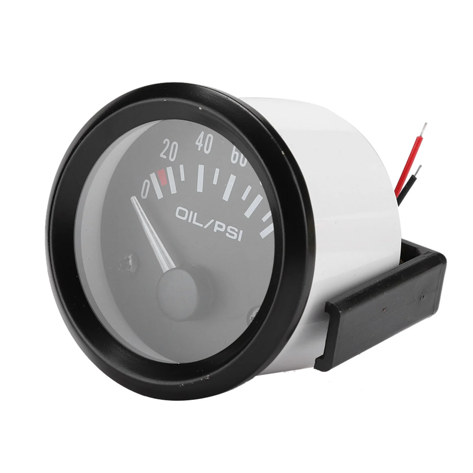 52mm/2in 12V Universal Car Electromagnetic Oil Pressure Gauge Indicator Auto Modified Meter Car Accessory Oil Pressure Indicator