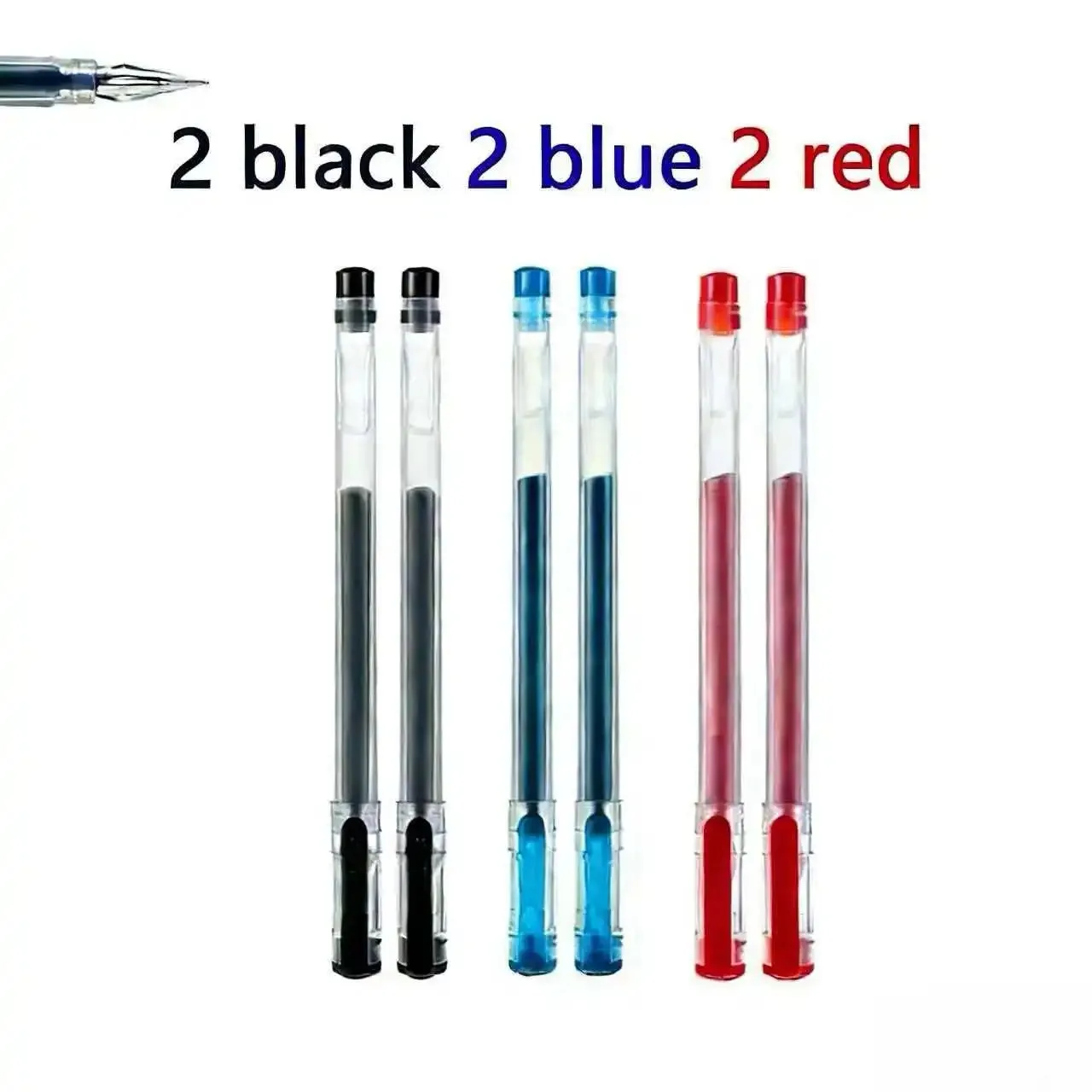 12 stks/set Diamond tip Gel Pen Fijne 0.38mm Grote capaciteit Zwart/Blauw/Rode inkt Examen Ondertekening Schrijven School kantoorbenodigdheden Statione