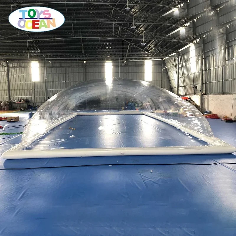 Hot Sale Customized PVC Swimming Pool Cover Transparent Air Inflatable Dome Protective Safety Cover for Pools
