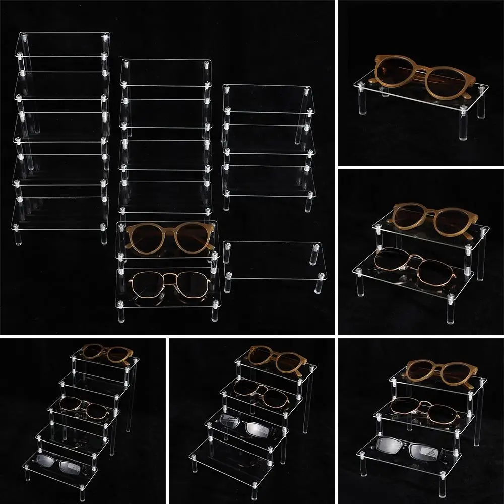 New Acrylic Sun Glasses Display Shelf Multi Layers Durable Glasses Storage Rack Clear Eyeglasses Stand