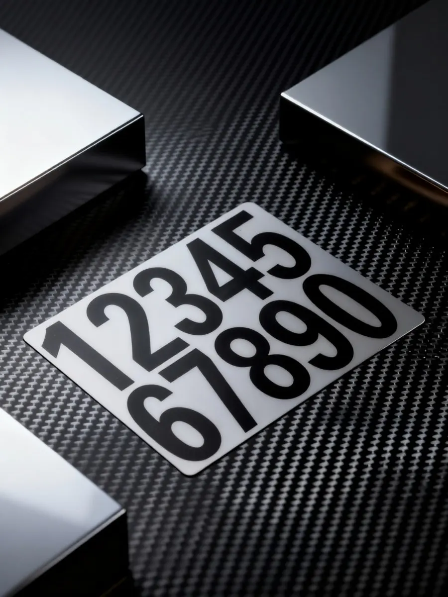 4Sets Number Reflective Decal Stickers 0-9 Digits for Mailbox Door House Address Label 0-9 Number Sticker House Numbers Sticker