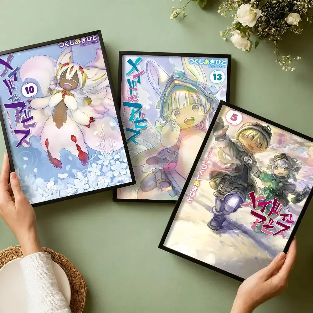 M-Made In Abyss Comics Anime Poster Stickers Painting Self-Adhesive Mural HD Wall Decals For Bedroom Living Room Home Decor Gift