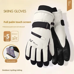 Non Slip Touch Ski Gloves Winter Sports Gloves  Waterproof Pocket Warm Men's and Women's Gloves Snowboard Accessories