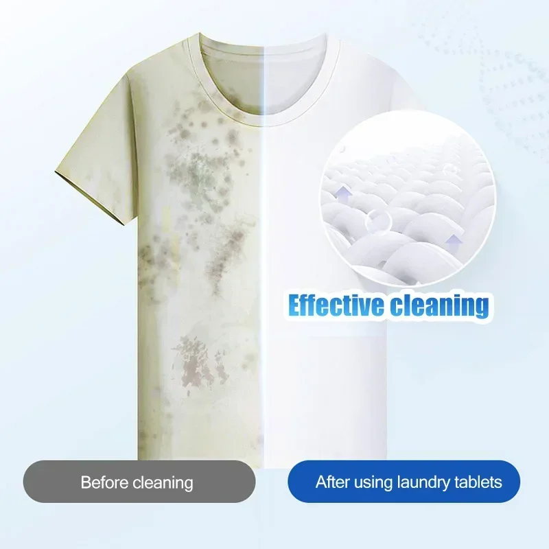 30/60/Pc Laundry Tablets Cleaning Children\'s Clothing Laundry Soap Concentrated Washing Powder Detergent for Washing Machines