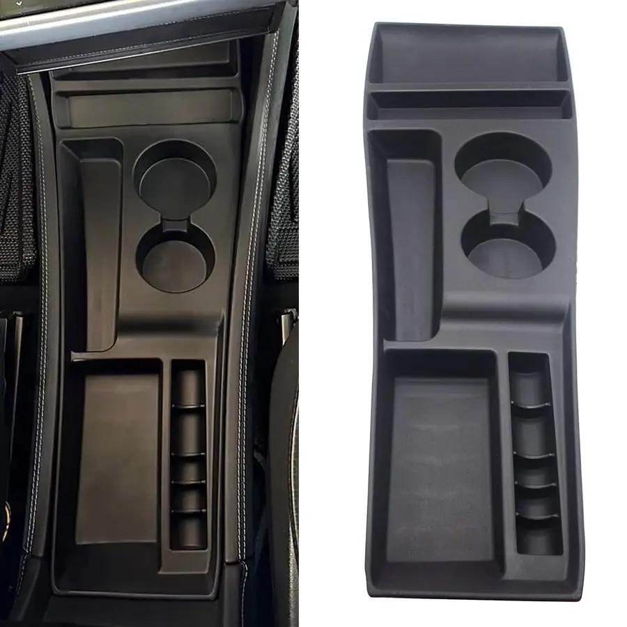 

20122015 Tesla Model S Center Console Organizer Tray, Silicone Cup Holder Compartments Storage Bins fits Model S Accessories