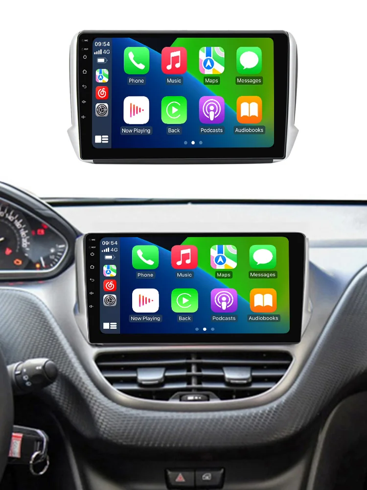 2 Din 10 Inch Touchscreen Autoradio Stereo voor Peugeot 2008 208 Serie 2013-2020 Carplay Android Auto Multimedia GPS Navigatie - afbeelding 2