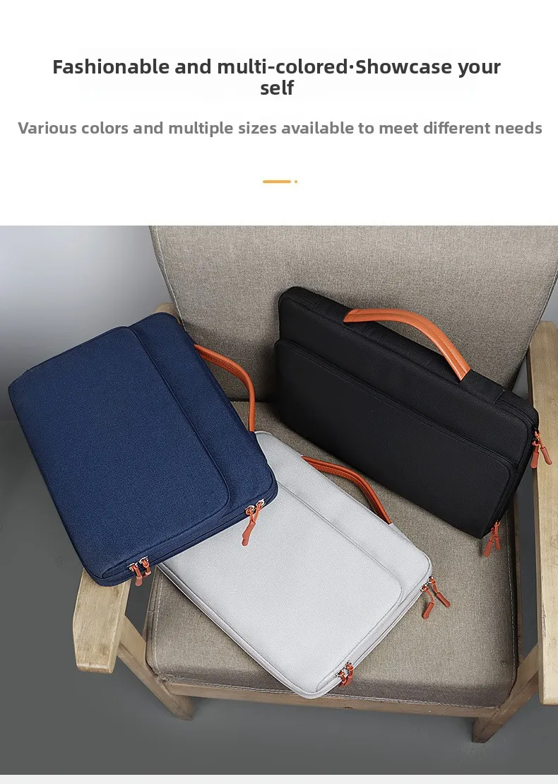 Laptop-Tragetasche 13,3-15,6 Zoll Wasserdichte Aktentasche Schulter-Handtasche für Notebook Tablet – Detail 4