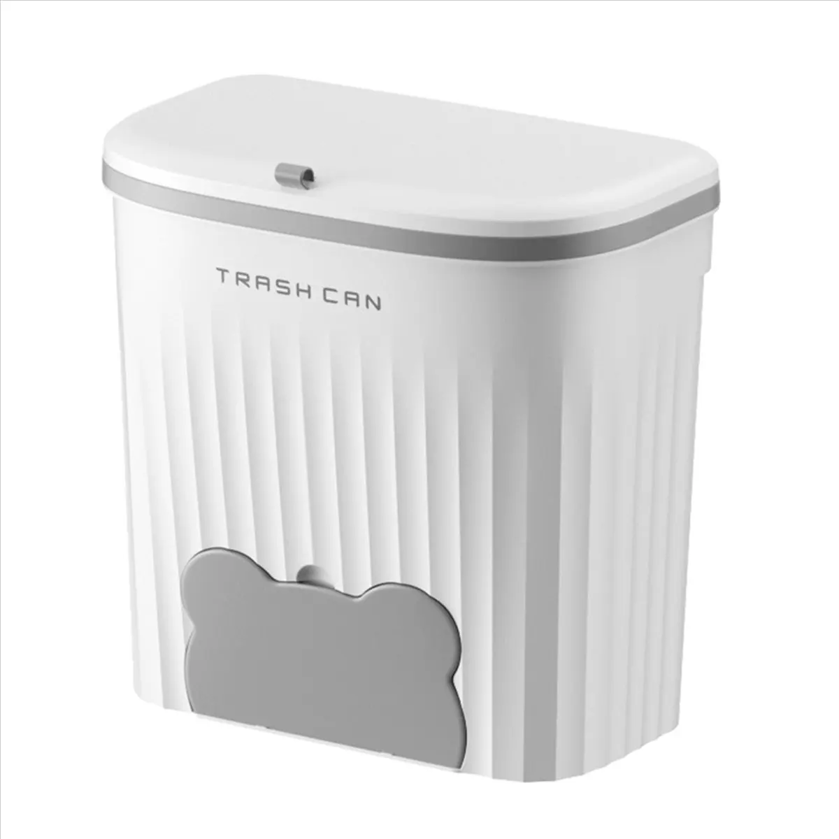 【ABFS】Kitchen Wastebasket Wall Mounted Trash Can with Lid Hanging Trash Bin Garbage Can for Cabinet Sink Compost Bin 8.5L