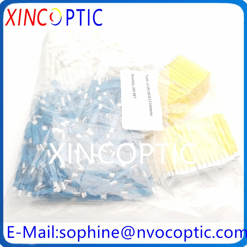 100Pcs LC/UPC SX 2.0mm SM Simplex Ceramic/Zircon Single Mode Fiber Optic Connectors With 12/14.5/18/19.3/28.5/29/30mm 2.0 Boot