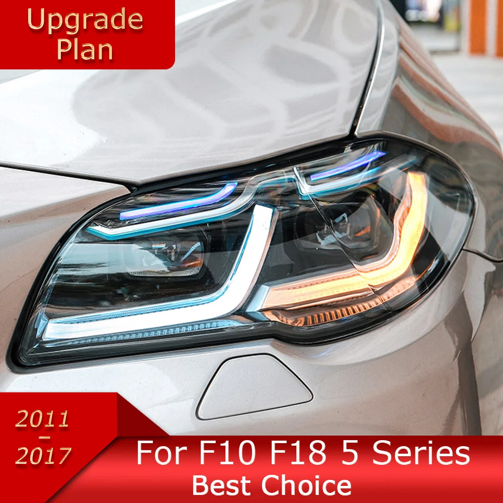 Car Lights For BMW F10 F18 5 Series 2011-2016 LED Auto Headlight Assembly Upgrade Newest M5 Competition LHD RHD Accessories