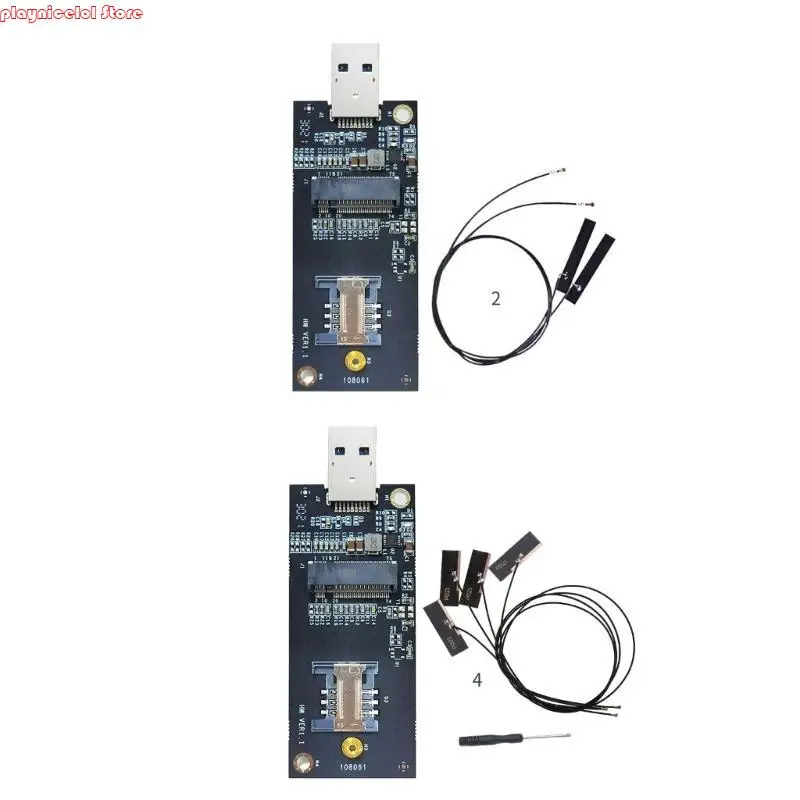 

E8ba ngff key-b к USB3.0 3G 4G Test Test Adapter Poard +SIM-слот-антенна