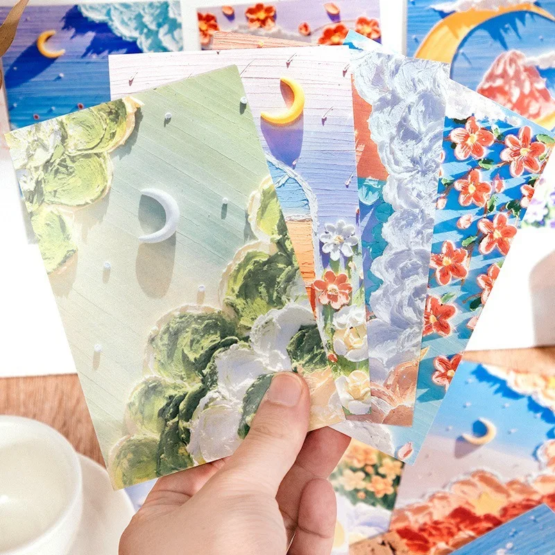 30 Pcs/Set Romantic Overture Series Oil Painting Postcard INS Style illustration DIY Greeting Message Cards Birthday Gift Card