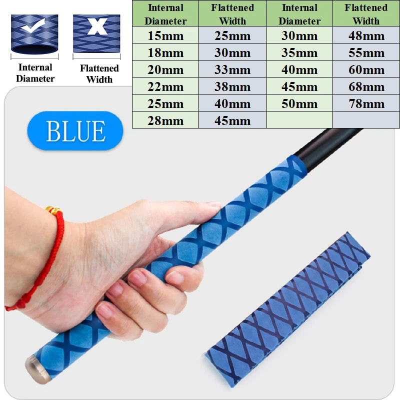 0,2 M/1 M Rutschfeste Schrumpfschläuche Angelrute DIY 5 Farben Griff Isolierung Wasserdicht Schläger Griff Grip 15-50 MM