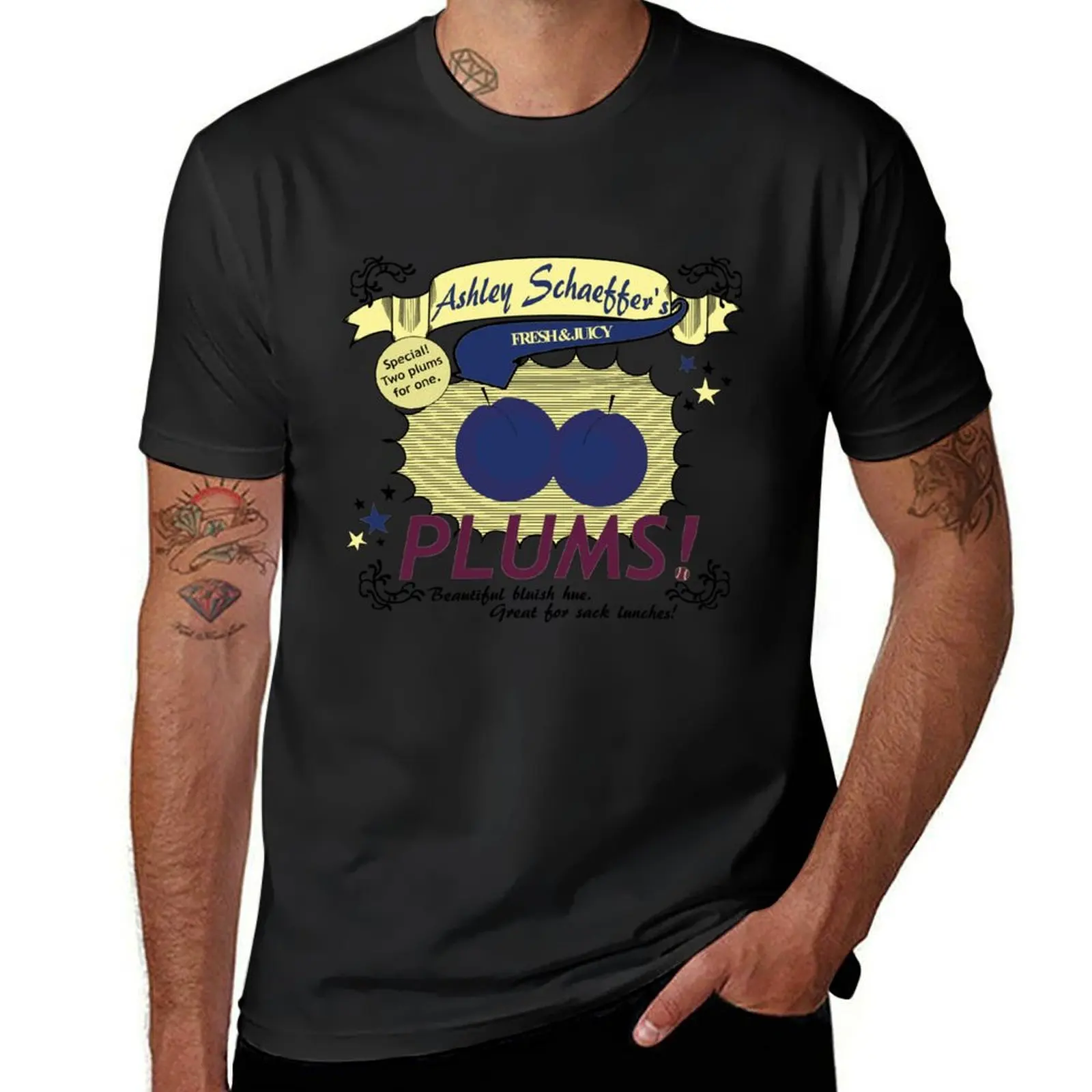 Ashley Schaeffer's Plums T-Shirt cute tops plus sizes anime clothes men clothes