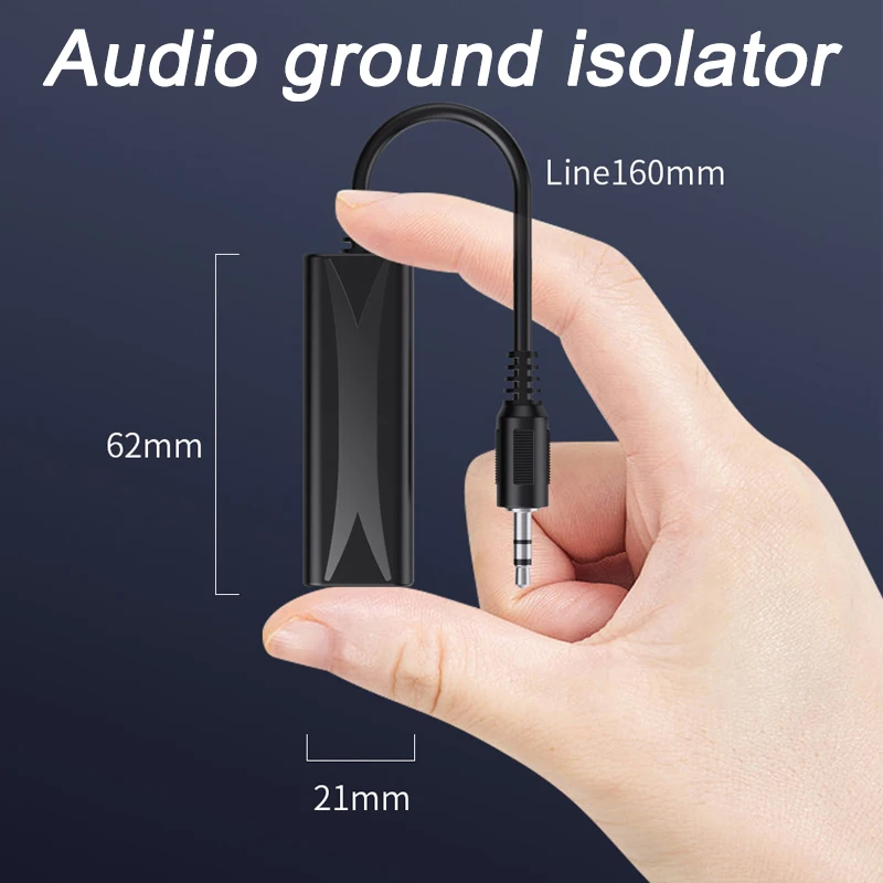 Speaker Line 3.5mm Aux Audio Noise Filter Ground Loop Noise Isolator Eliminate for Car Stereo Audio System For PC for  Phone