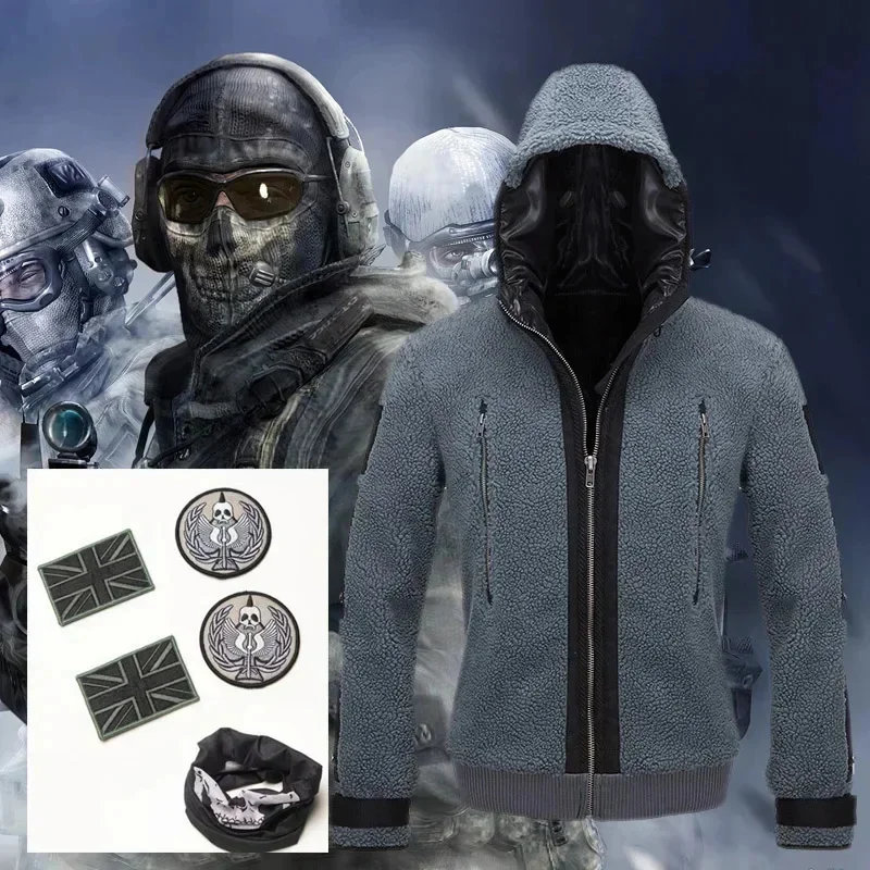 Call of Duty 6 Cosplay Clothing Same Jacket Tf141 Team Uniform Ghost Combat Suit Ghost Jacket Hoodies for Men and Women