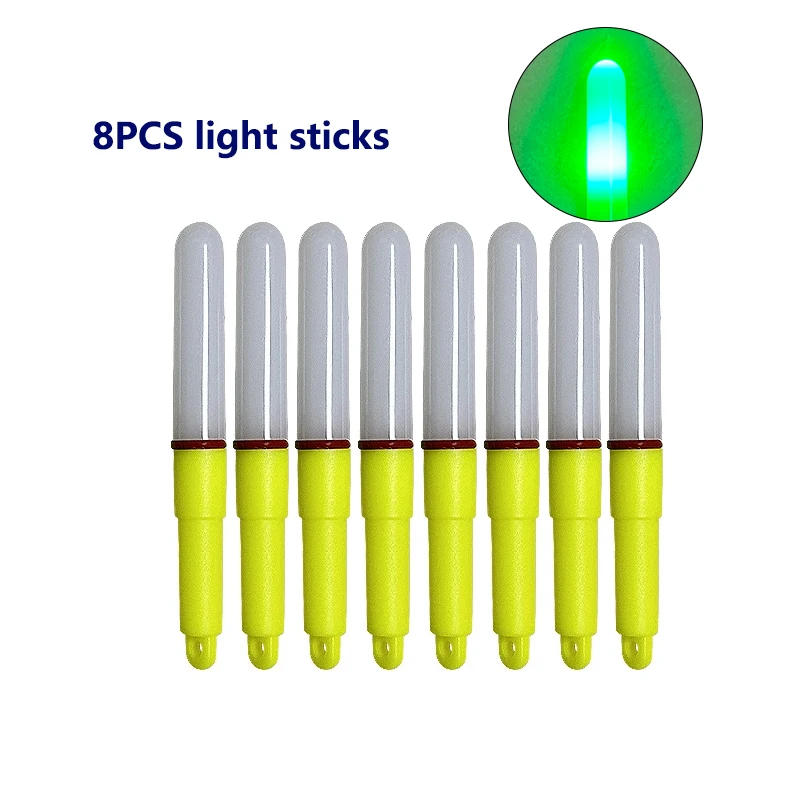 8PCS Electronic Light Stick Fish Attracting Light Stick Bright Stick Ocean Sea Fishing Luminous Fishing Light Tools NO Battery