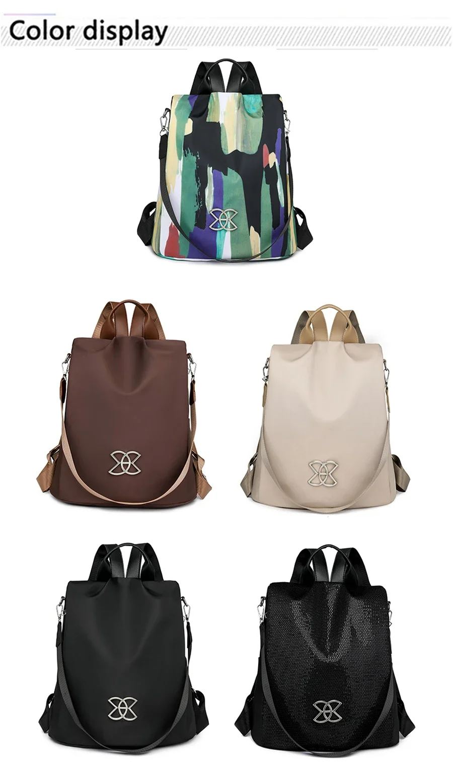 

Новый легкий женский рюкзак из оксфордской ткани для активного отдыха, с защитой от краж, для путешествий и повседневного использования, модный женский рюкзак