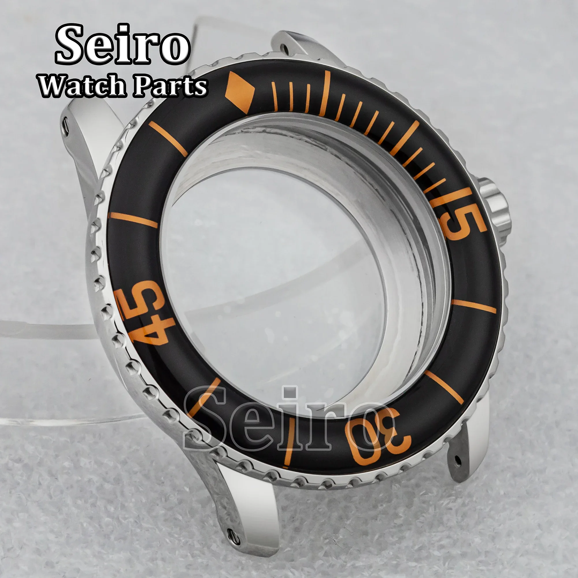 For 50 FATHOMS Stainless Steel Watch Case Dial Hands 100m Waterproof for NH34 NH35 NH36 NH38 Movement Watch MOD Accessories