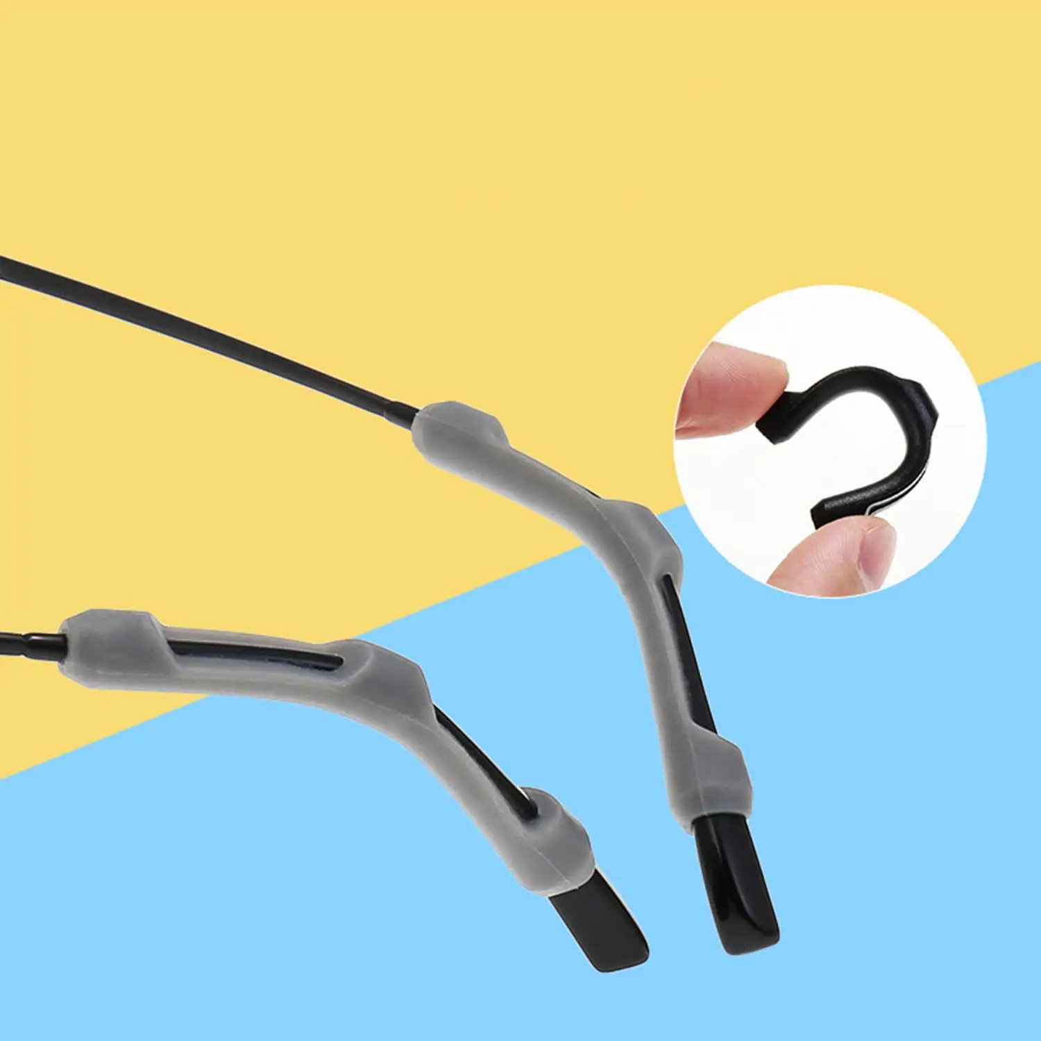 1 زوج عالية الجودة سيليكون معبد تلميح عدم الانزلاق نظارات غطاء للقدم نظارات إطار الأذن هوك النظارات قبضة نظارات الملحقات