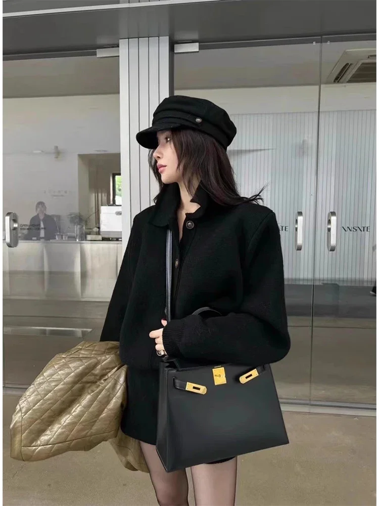 Women Two Piece Suit Vintage Long Sleeve Jacket Coat with Shorts Pants Vintage Y2k Office Ladies Shorts Sets 2000s Clothes 2024