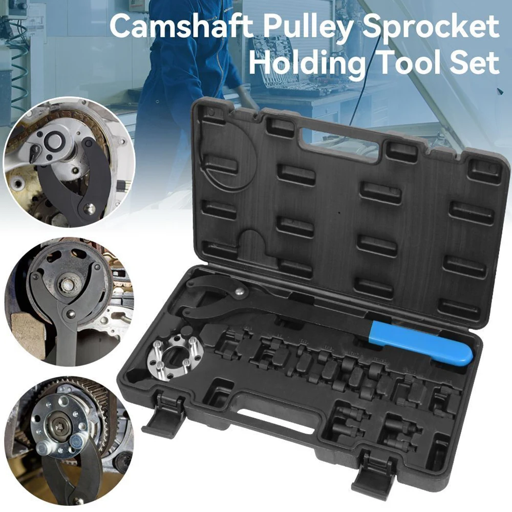 Podofo Camshaft Pulley Holder Tool For VW Audi T10172 T10554 Gear Belt Pulley Retaining Wrench Adjustable Special Tool