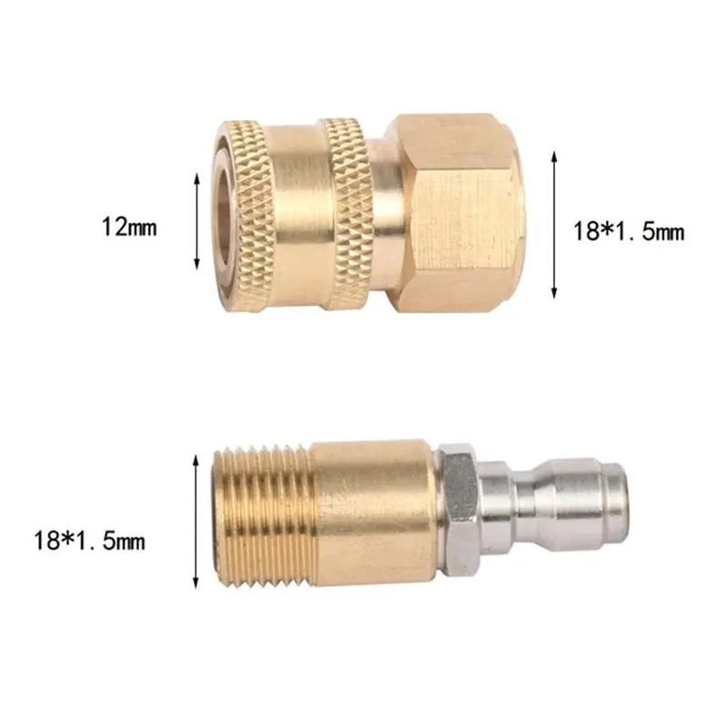 [NEWA08R】 Pressure Washer Adapter Set M18x1.5 1/4